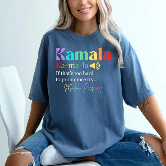 Comfort Colors Madam President Shirt, Kamala Harris T-Shirt, Democrat Tee, Election 2024 Shirt, Vote Democrat T-shirt, US Election Tee
