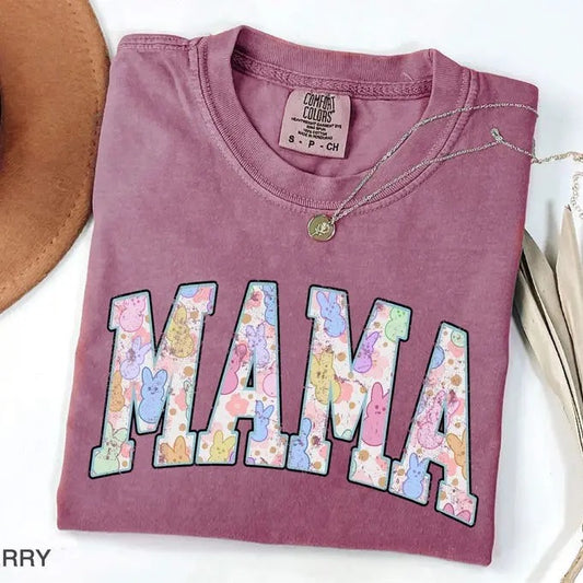 Comfort Colors Mama Easter Shirt, Easter Shirt for Mom, Easter Mama Shirt, Easter Bunny Tshirt, Spring Mama Shirt, Mom Gift, Mama Shirt