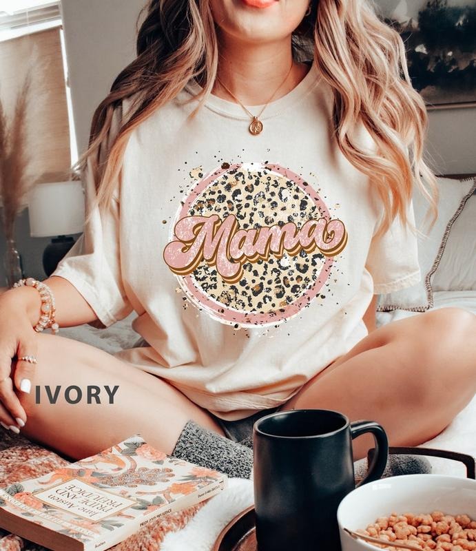 Comfort Colors Mama Leopard T-shirt, mama leopard shirt, Mom shirt, gift for Mother's Day, Mom Life T-Shirt