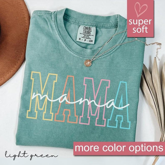 Comfort Colors Mama Shirt For Mothers Day Gift From Daughter, Mama Tshirt For Birthday Gift For Her