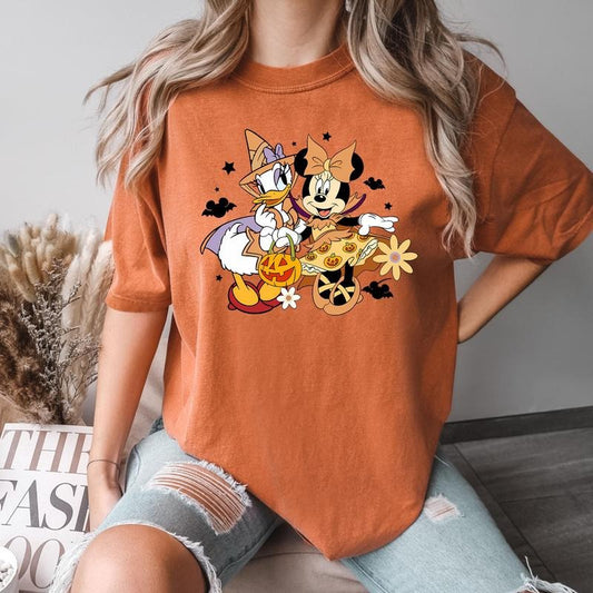 Comfort Colors Min.nie And Dai.sy Halloween Shirt, Best Friend Halloween T-Shirt, Witches Shirt, Halloween Tee