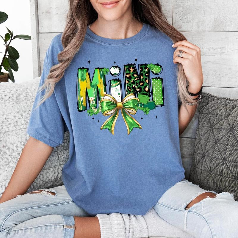 Comfort Colors Mini Patrick's Day Shirt, St Patrick's Day Mom Gift, Mini Coquette Shirt, New Mom Gift
