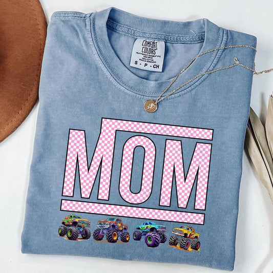 Comfort Colors Monster Truck Mom Shirt, Boy Mama Shirt Tee, New Mom T-Shirt, Baby Shower Gift