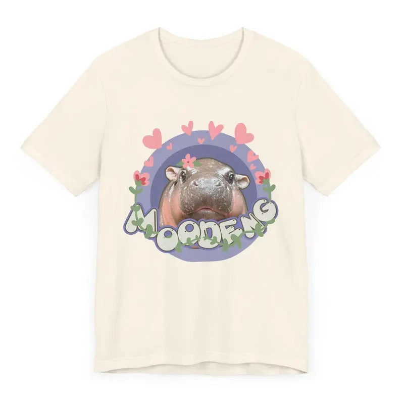 Comfort Colors Moo Deng Bouncy Pig in Thailand Baby Hippo Khao Kheow Open Zoo T-Shirt