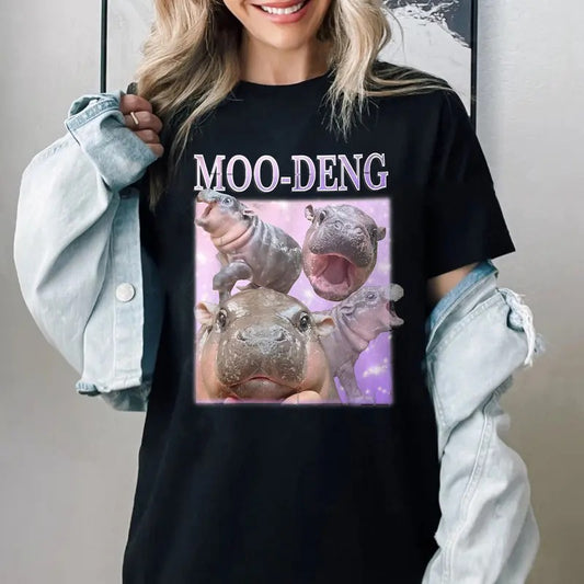 Comfort Colors Moo Deng Shirt, Moo Deng Bouncy Pig T-Shirt, Cute Thai Baby Hippo Shirt, Adorable Animal Tee