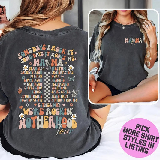 Comfort Colors Motherhood Some Days I Rock It T-shirt Mama Lighting Bold Sweatshirt Mama Tour Hoodie Mama Skeleton Shirt Gift For Mom TK43GN