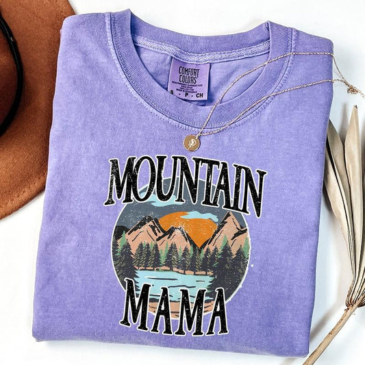Comfort Colors Mountain Mama T-shirt, Vintage Inspired T-shirt, Vintage Mama Shirt, New Mom Gift