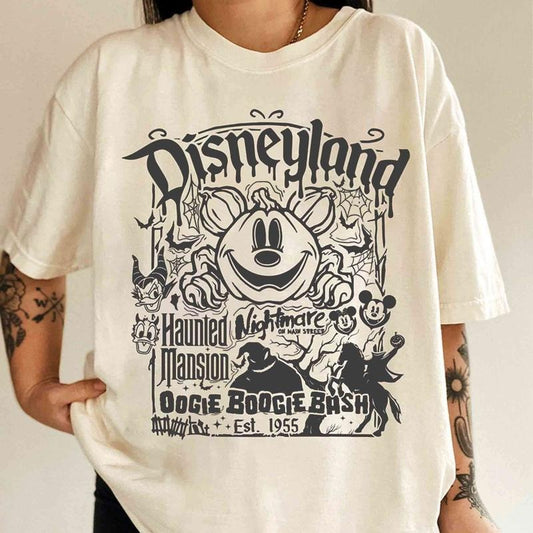 Comfort Colors Nightmare on Main Street Shirt, Halloween Shirt, Mic.key Halloween Shirt