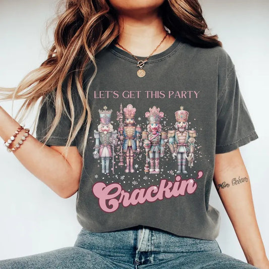 Comfort Colors Nutcracker Christmas Shirt, Cute Vintage Christmas Tee, Pink Nutcracker Shirt