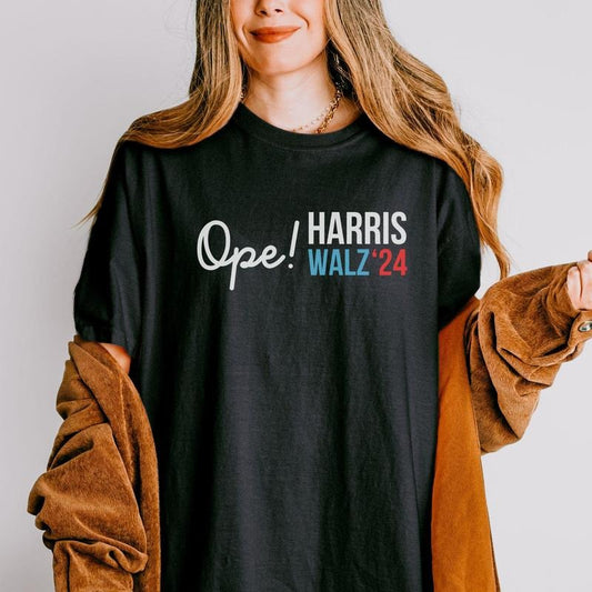 Comfort Colors Ope Midwest for Harris Walz Shirt, Minnesota for Kamala, Election Shirt, Voting Shirt, Liberal Shirt