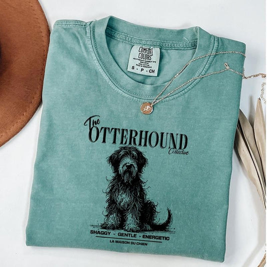 Comfort Colors Otterhound T-Shirt, Elegant Standard Otterhound Tee, Ink Sketch Poodle Shirt, Vintage Pet Graphic Tee, Proud Dog Owner Gift