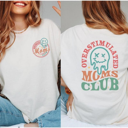 Comfort Colors Overstimulated Moms Club  Shirt,Moms Club Shirt,Funny Mom Shirt,Cute Mothers Day Shirt, Mama T shirt, Gift For Mama