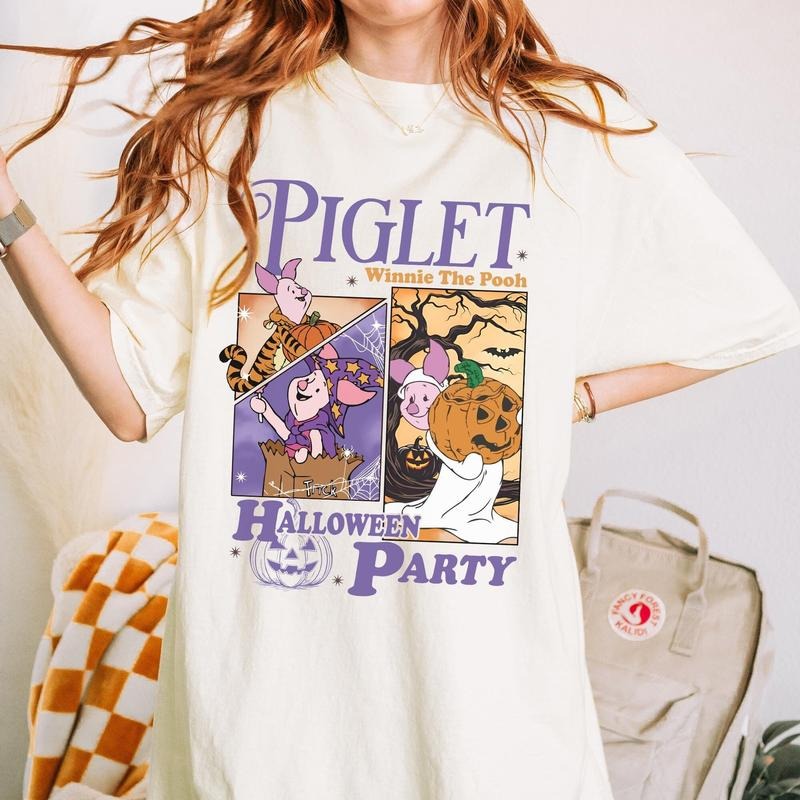 Comfort Colors Pig.let Halloween Party Shirt, Pooh Halloween Shirt, Spooky Season Shirt