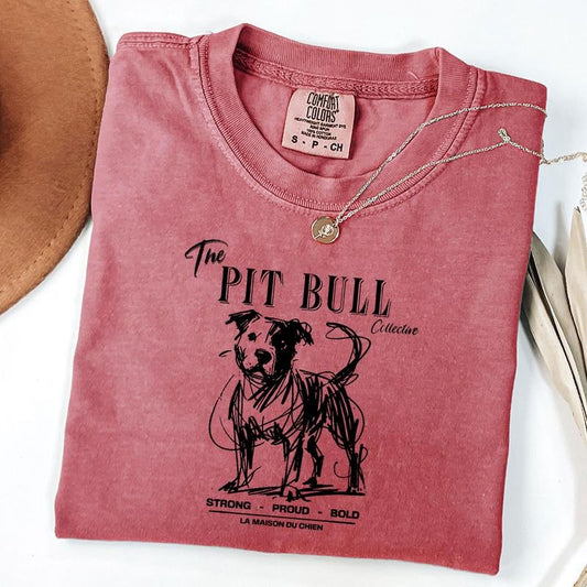 Comfort Colors Pit Bull T-Shirt, Elegant Standard Pit Bull Tee, Ink Sketch Poodle Shirt, Vintage Pet Graphic Tee, Proud Dog Owner Gift