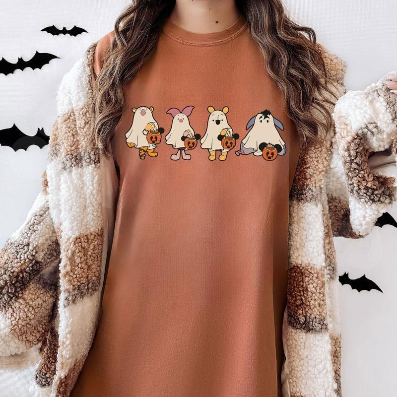 Comfort Colors Po.oh Ghost Halloween Shirt, Spooky Season Shirt, Halloween Shirt, Halloween Pumpkin Tee