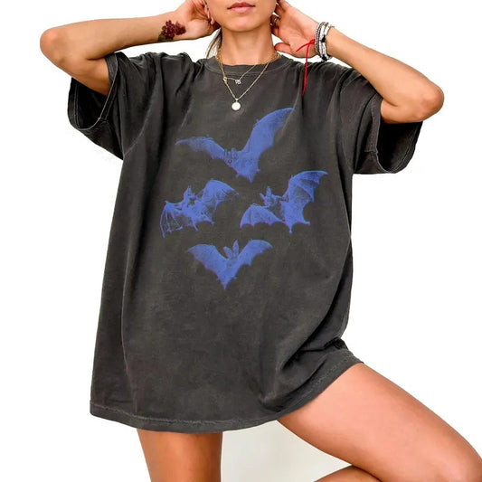 Comfort Colors Retro Bats Tee Y2K Inspired Bats Shirt, 90s Style Bats T-shirt, Artsy Bat Lover Gift, Retro Aesthetic Halloween Bats Shirt
