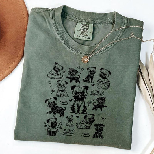 Comfort Colors Retro Brussels Griffon Shirt, Griff Doodle Shirt, Vintage Dog T-Shirt, Griffon Mom Tee, Griffon Dad Tshirt, Dog Lover Gift