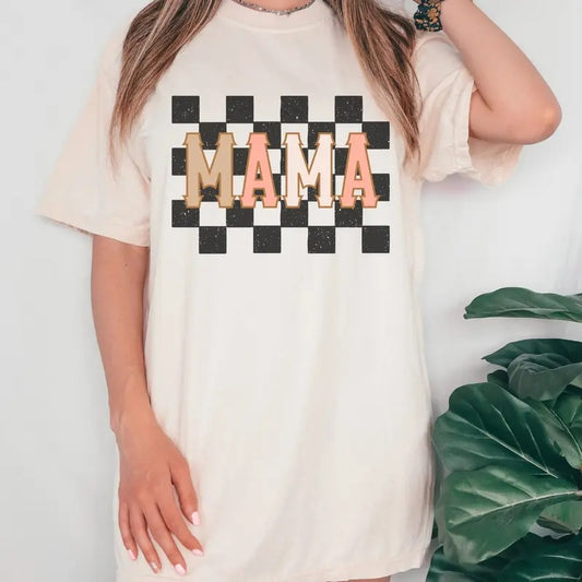 Comfort Colors Retro Floral Mama T-shirt Mom Shirt For Mom For Mother's Day Mama T-shirt Shirt For Mom For Mother's Day Mama T-shirt TK62GN