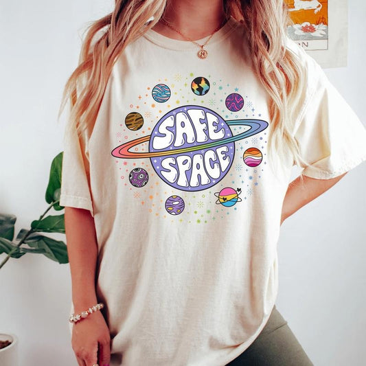 Comfort Colors Safe Space Shirt, LGBTQ Friendly Shirt, LGBTQ Support T-Shirt, Pride Month Shirt