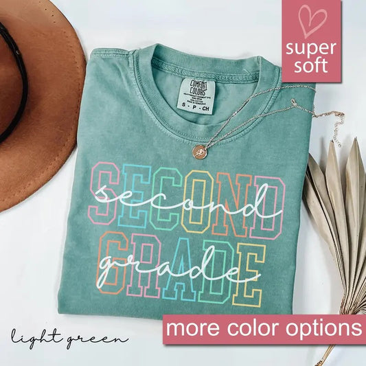 Comfort Colors Second Grade Teacher Shirt, 2nd Grade Teacher Shirt, 2nd Grade T-Shirt, Second Grade TShirt, Elementary School, Teaching Tee