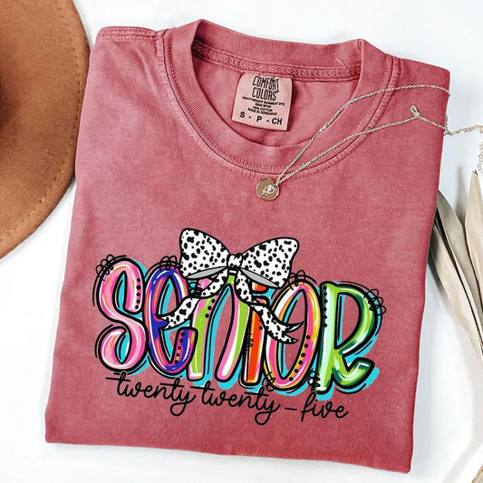 Comfort Colors Senior Mom Coquette 2025 Shirt, Brushstroke Senior Shirt, Graduation Tee, Mothers Day Gift