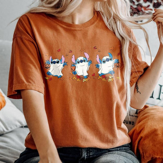 Comfort Colors Stit.ch Ghost Halloween Shirt, Spooky Season Shirt, Cute Fall Shirt, Halloween Women's Shirt