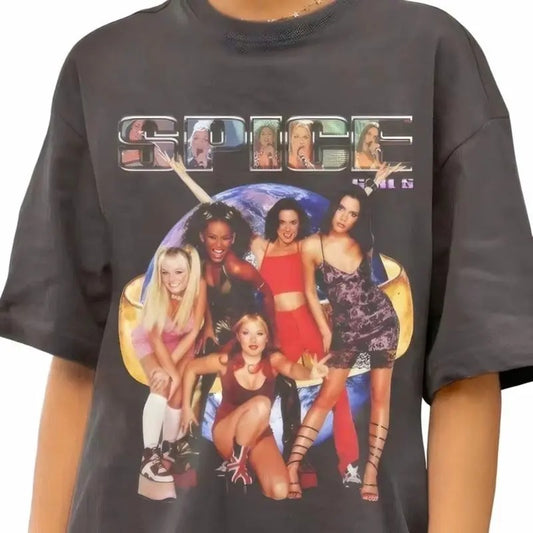 Comfort Colors Stylish Unisex Collection Vintage Spice Girls Tour Shirt, Ideal 90s Spice Fan Womenswear T-Shirt