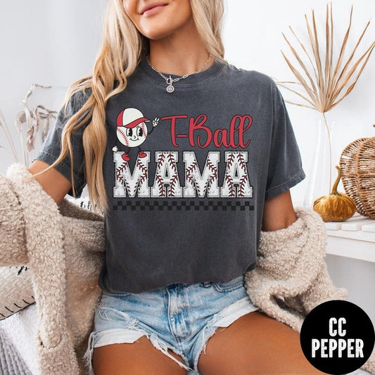 Comfort Colors T-Ball Mama Shirt, T-ball Mom T-Shirt, Mother's Day Gift, T-ball Mom Tee