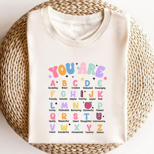 Comfort Colors Teacher Shirts Teacher Life TShirt, You Are Alphabet Teacher School, Back To School, You Are Alphabet Teacher School, Teacher Shirts