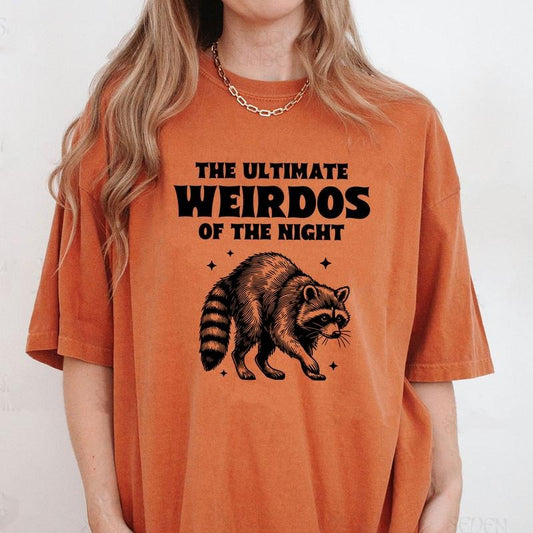 Comfort Colors The Ultimate Weirdos Of The Night Shirt, Vintage Funny Raccoon Shirt, Sarcastic T-Shirt, Raccoon Gifts, Trash Panda Shirt