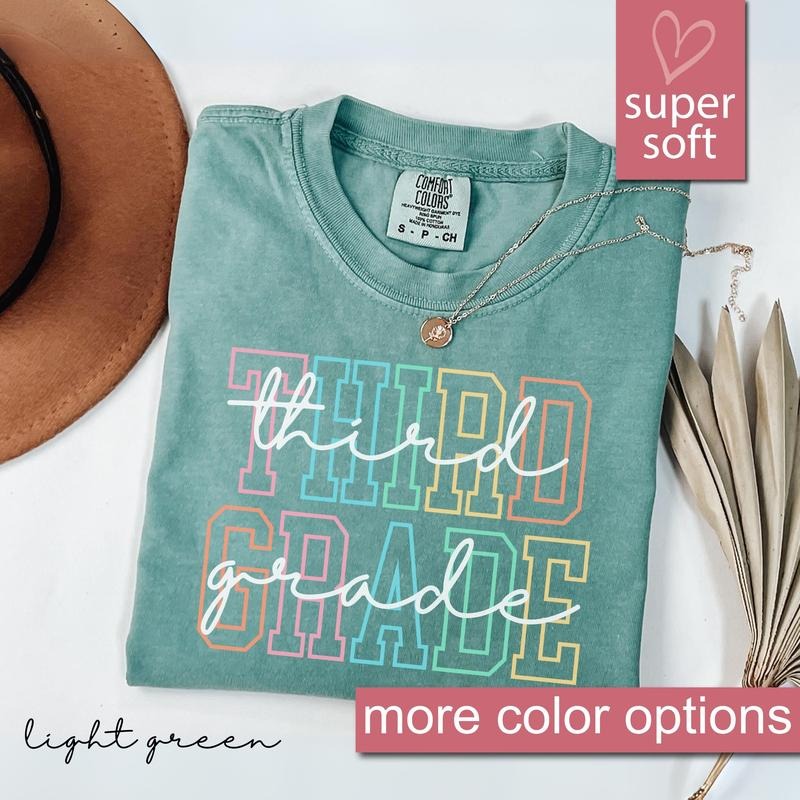Comfort Colors Third Grade Teacher Shirt, 3rd Grade Teacher Shirt, 3rd Grade T-Shirt, Third Grade TShirt, Elementary School, Teaching Shirt