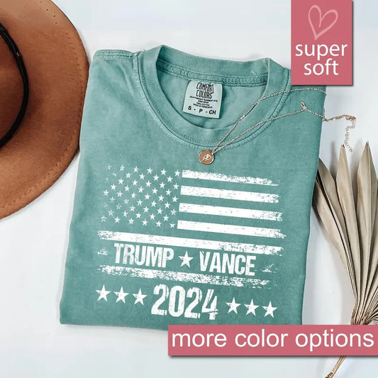Comfort Colors Trump Vance 2024 Shirt, Donald Trump Shirts, USA Shirt, America Tee, Political Gift, Politics Gifts, Patriot Patriotic TShirt