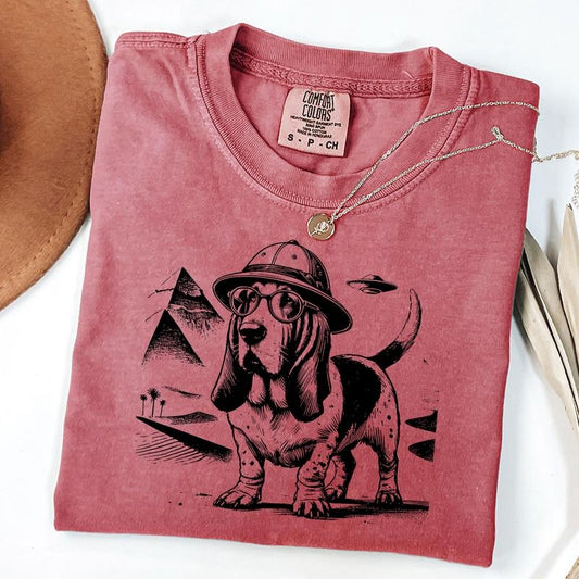 Comfort Colors Vintage Basset Hound Shirt, Retro Dog Shirt, Dog Mom T-Shirt, Basset Mom Tee, Basset Dad Tshirt