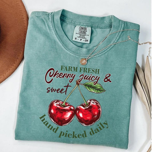 Comfort Colors Vintage Cherry Shirt, Cherry Tee, Fruit Tshirt, Summer Shirt
