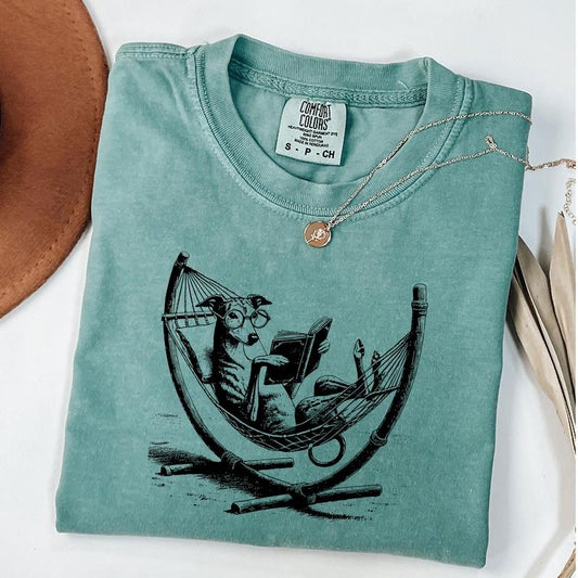 Comfort Colors Vintage Greyhound Shirt, Whippet Tee, Iggy Retro Dog T-Shirt, Funny Dog Tshirt, Dog Mom Shirt, Reading Dog Shirt, Iggy Lover Gift