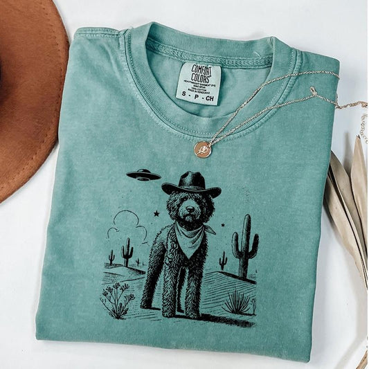 Comfort Colors Vintage Lagotto Romangolo Shirt, Cowboy Dog Tee, Retro Western T-Shirt, Western Dog Tee, Dog Mom Gift