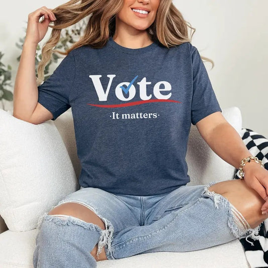 Comfort Colors Vote Shirt, Election 2024 Shirt, Voter Shirt, Democrat Shirt, Politics Shirt, Voter Shirt, Vote it Matters Shirt, Register to Vote Shirt