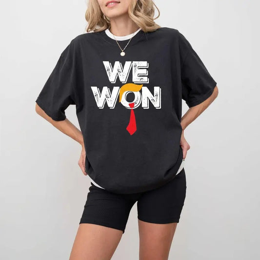 Comfort Colors We Won Trump Shirt, Election 2024 Winner Shirt, 47th President T-shirt, Trump Winner Tee