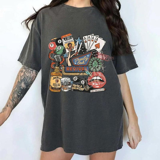 Comfort Colors Western Grunge Tattoo Shirt, Retro Cowgirl Outlaw Tee, Vintage Rodeo Graphic Top, Country Music Festival Shirt, Edgy Southern Girl Aesthetic, Concert Outfit Idea, Boho Cowgirl Tee