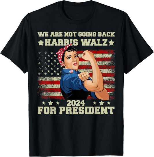 Comfort Colors Womens Harris Walz Waltz 2024 We are Not Going Back T-Shirt