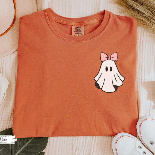 Comfort Colors Сute Ghost Shirt, Сute Little Ghost T-shirt, Boo Ghost Shirt, Ghost Shirt, Halloween Lovers Shirt