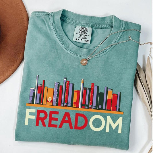 Comfort Colors fREADom Book Lover Shirt, Freedom To Read Tee, Read Without Limits, Teacher Librarian Tee, Banned Books Club Shirt