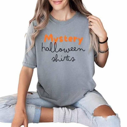 Comfortable Halloween Mystery Shirt Bundle of 2 T-Shirts - Mom Bundle Crewneck T Shirt - Short Sleeve Pullover Shirt with Graphic Skull & Skeleton, Mystery Shirt Bundle for Men & Women, Comfortable T-Shirt for Halloween