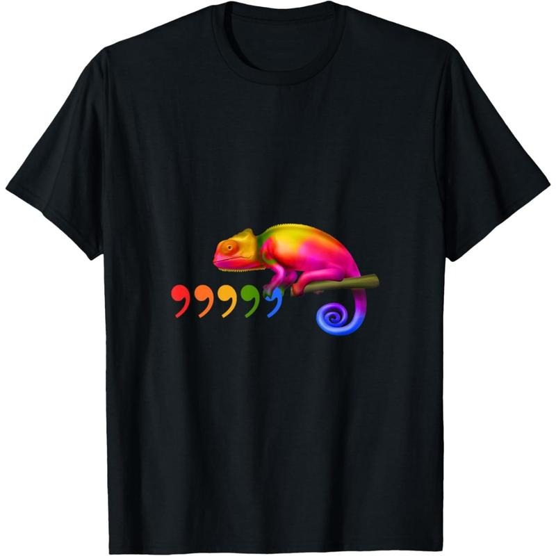 Comma Chameleon Funny 80s Animal Lizard Lover T-Shirt made in usa Hoodie, Sweatshirt | WearSparks.com