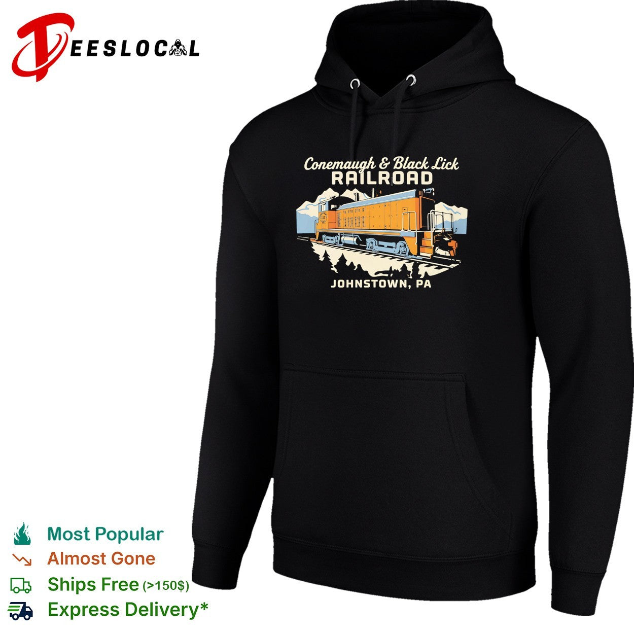 Conemaugh and Black Lick Railroad Johnstown PA locomotive shirt