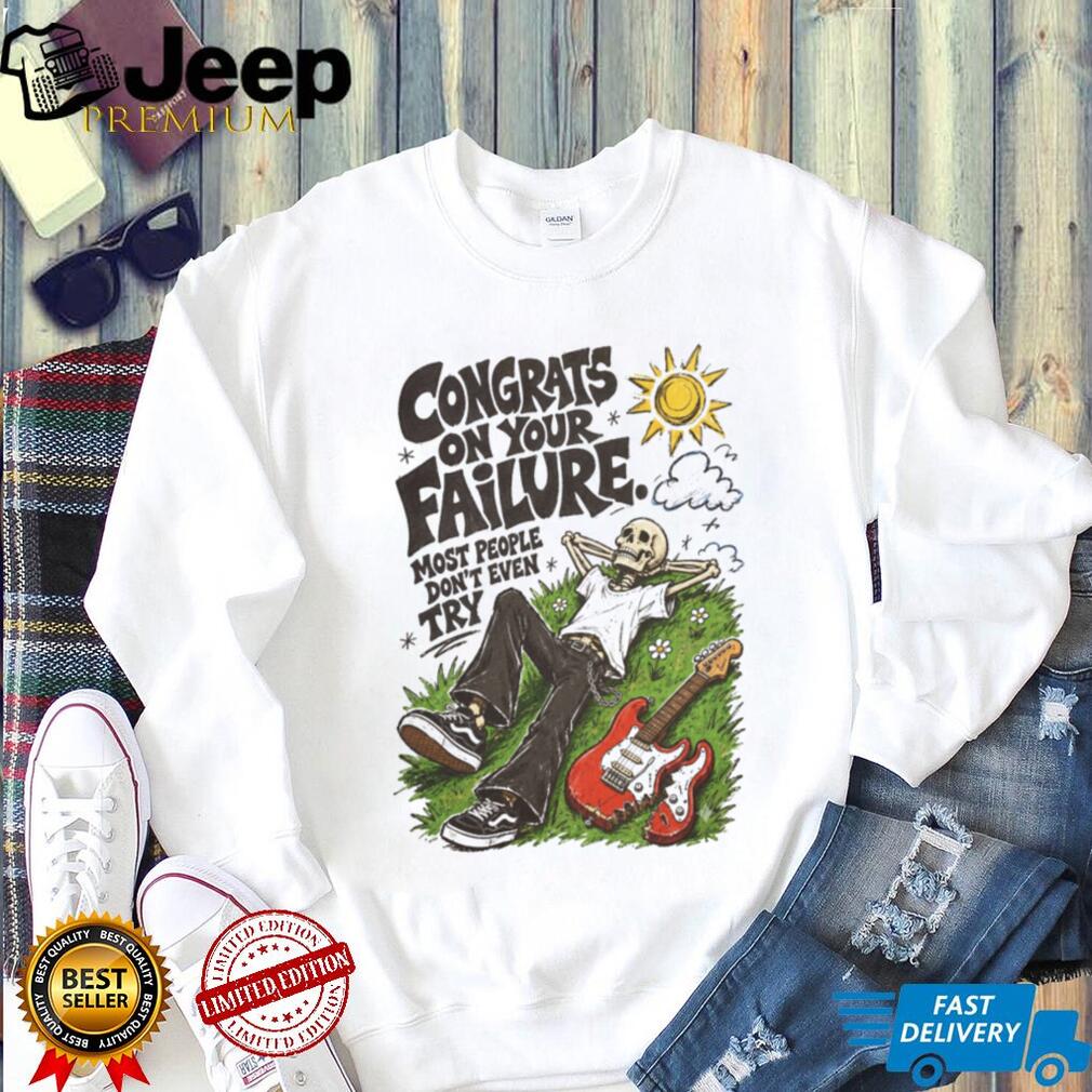 Congrats On Your Failure Skeleton Guitarist Indie T Shirt