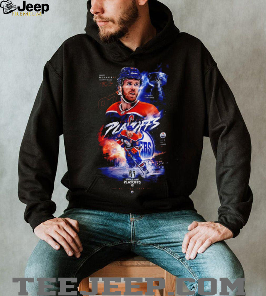 Conor McDavid Edmonton Oilers Stanley Cup Playoffs Graphics T Shirt
