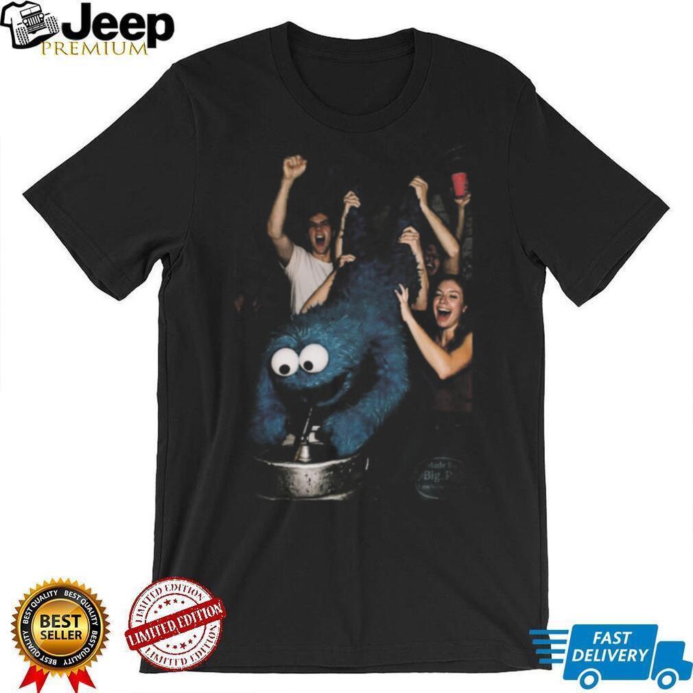 Cookie Monster Party Keg Stand Funny Meme Graphic T Shirt