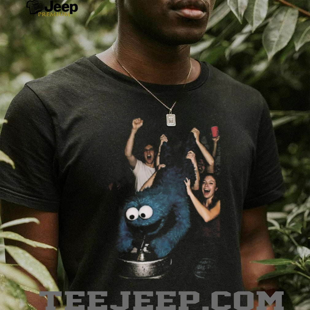 Cookie Monster Party Keg Stand Funny Meme Graphic T Shirt