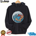 Cookie Monster Surfing The Great Wave Graphic T Shirt
